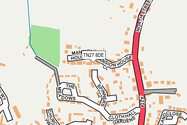TN27 8DE map - OS OpenMap – Local (Ordnance Survey)
