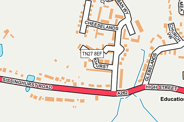 TN27 8EF map - OS OpenMap – Local (Ordnance Survey)