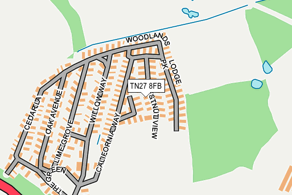 TN27 8FB map - OS OpenMap – Local (Ordnance Survey)