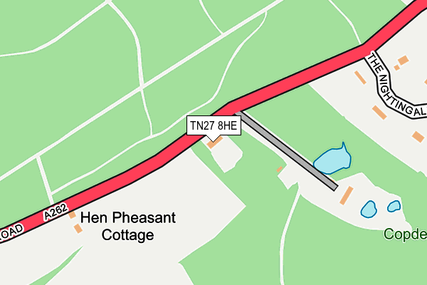 TN27 8HE map - OS OpenMap – Local (Ordnance Survey)