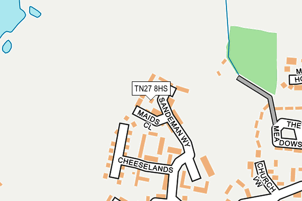 TN27 8HS map - OS OpenMap – Local (Ordnance Survey)