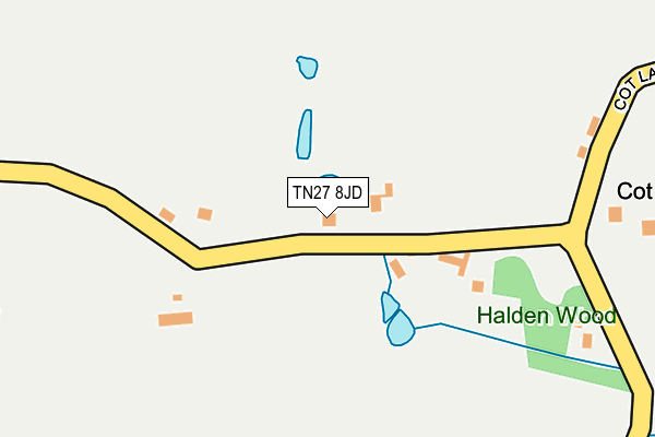 TN27 8JD map - OS OpenMap – Local (Ordnance Survey)