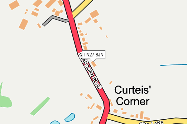 TN27 8JN map - OS OpenMap – Local (Ordnance Survey)