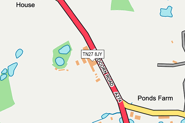 TN27 8JY map - OS OpenMap – Local (Ordnance Survey)