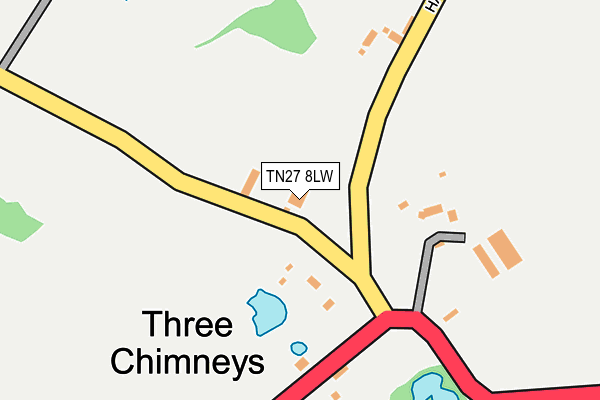 TN27 8LW map - OS OpenMap – Local (Ordnance Survey)
