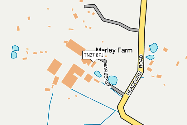 TN27 8PJ map - OS OpenMap – Local (Ordnance Survey)