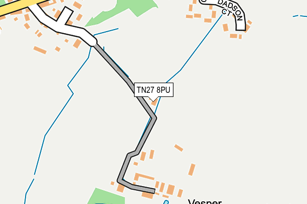 TN27 8PU map - OS OpenMap – Local (Ordnance Survey)