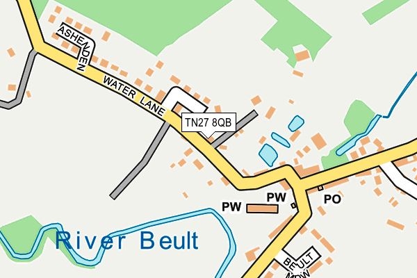 TN27 8QB map - OS OpenMap – Local (Ordnance Survey)