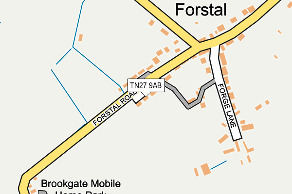 TN27 9AB map - OS OpenMap – Local (Ordnance Survey)