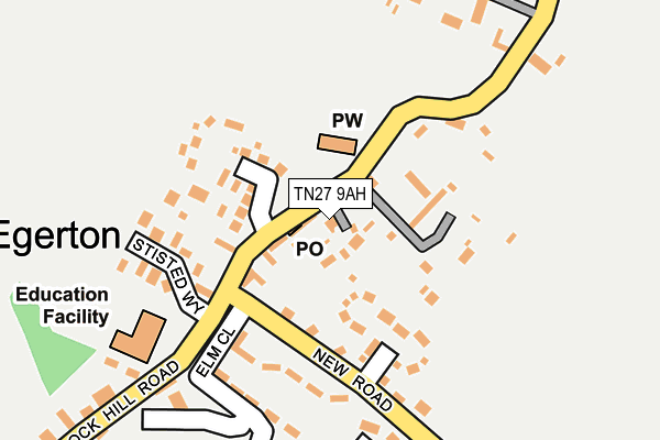 TN27 9AH map - OS OpenMap – Local (Ordnance Survey)