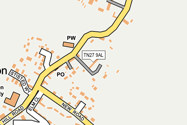 TN27 9AL map - OS OpenMap – Local (Ordnance Survey)