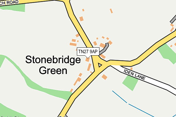 TN27 9AP map - OS OpenMap – Local (Ordnance Survey)