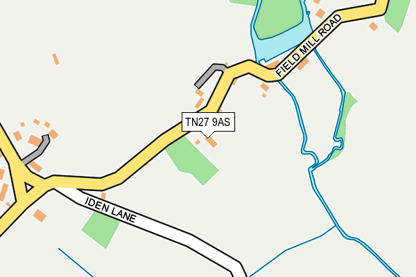 TN27 9AS map - OS OpenMap – Local (Ordnance Survey)