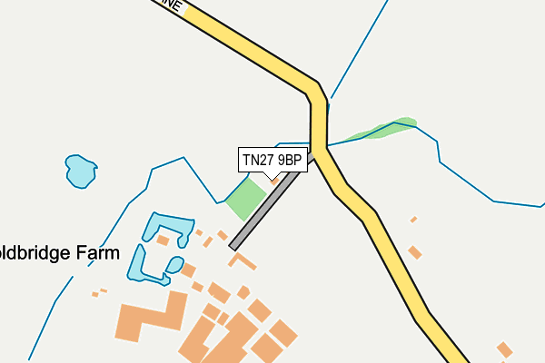 TN27 9BP map - OS OpenMap – Local (Ordnance Survey)