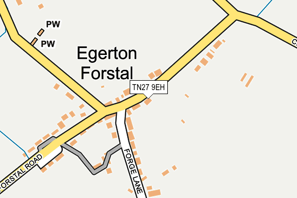 TN27 9EH map - OS OpenMap – Local (Ordnance Survey)