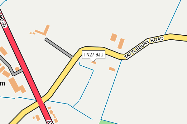 TN27 9JU map - OS OpenMap – Local (Ordnance Survey)