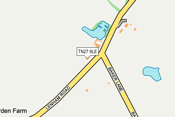 TN27 9LE map - OS OpenMap – Local (Ordnance Survey)