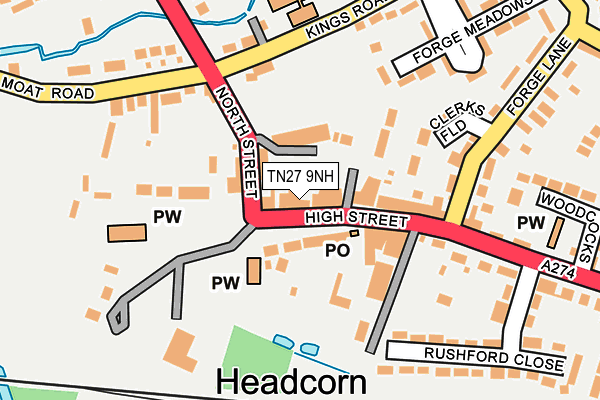 TN27 9NH map - OS OpenMap – Local (Ordnance Survey)