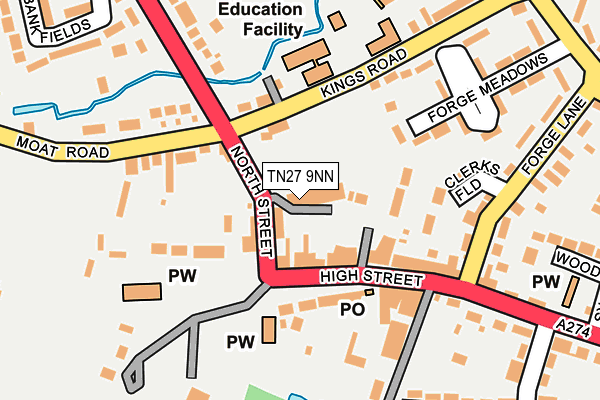TN27 9NN map - OS OpenMap – Local (Ordnance Survey)