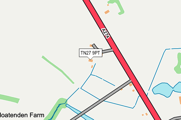 TN27 9PT map - OS OpenMap – Local (Ordnance Survey)