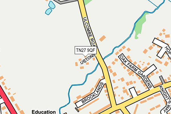 TN27 9QF map - OS OpenMap – Local (Ordnance Survey)