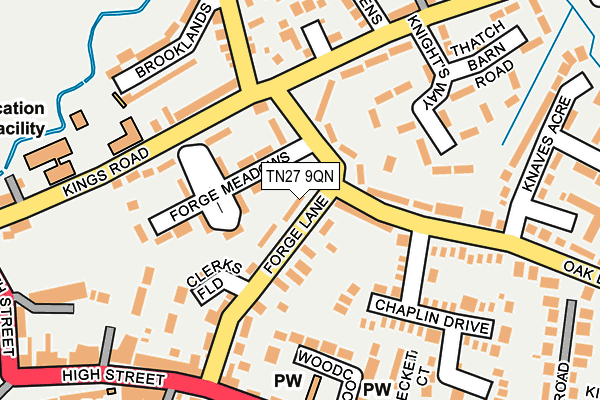 TN27 9QN map - OS OpenMap – Local (Ordnance Survey)