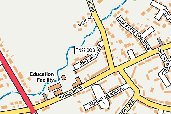 TN27 9QS map - OS OpenMap – Local (Ordnance Survey)