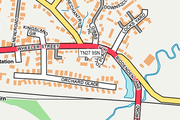 TN27 9SN map - OS OpenMap – Local (Ordnance Survey)