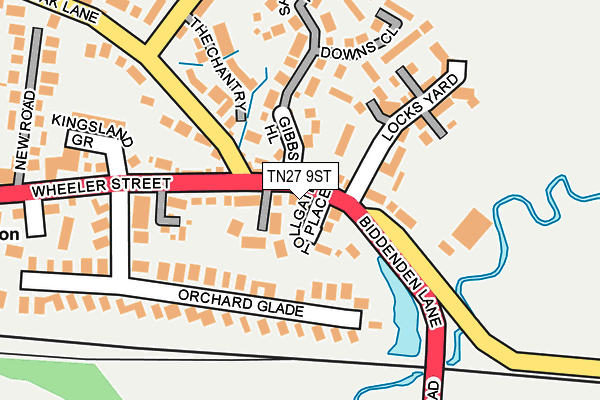 TN27 9ST map - OS OpenMap – Local (Ordnance Survey)