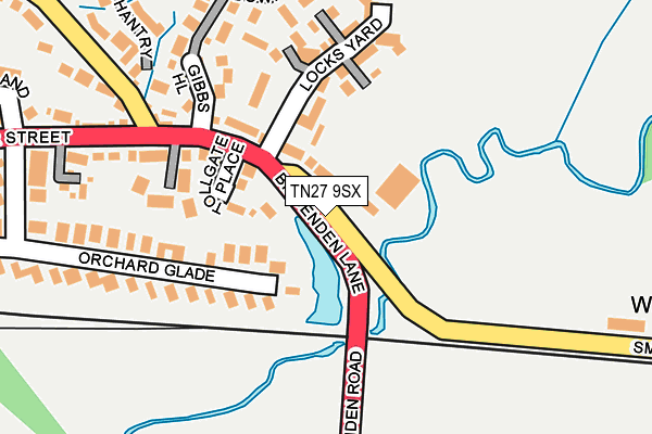 TN27 9SX map - OS OpenMap – Local (Ordnance Survey)