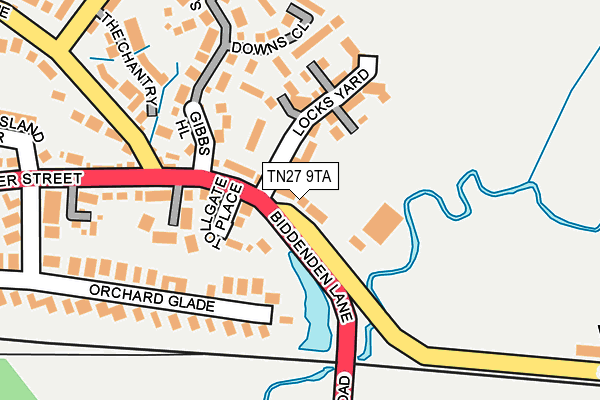 TN27 9TA map - OS OpenMap – Local (Ordnance Survey)