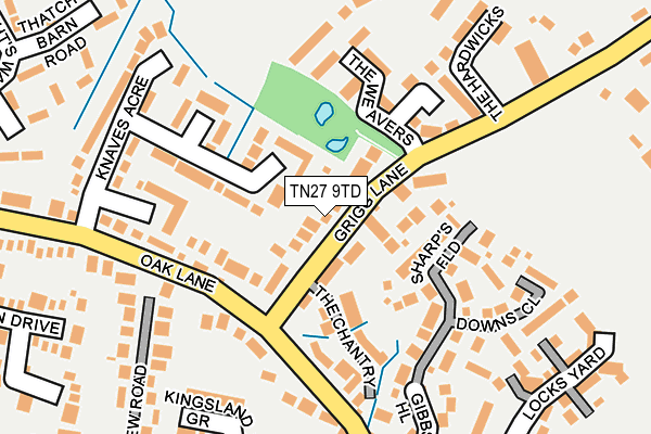 TN27 9TD map - OS OpenMap – Local (Ordnance Survey)