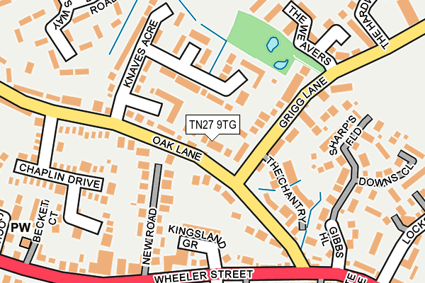 TN27 9TG map - OS OpenMap – Local (Ordnance Survey)