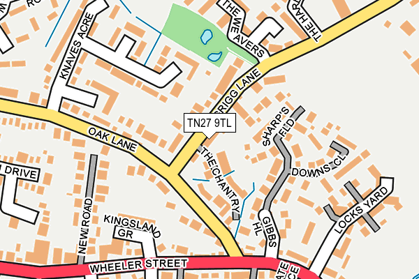 TN27 9TL map - OS OpenMap – Local (Ordnance Survey)