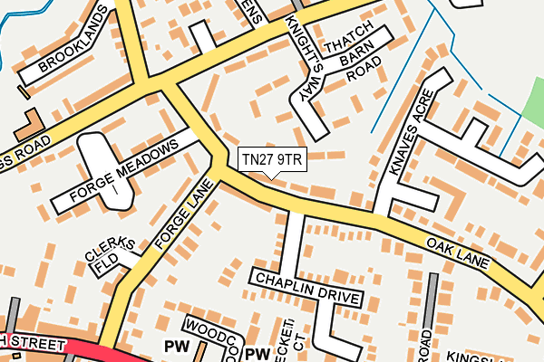 TN27 9TR map - OS OpenMap – Local (Ordnance Survey)
