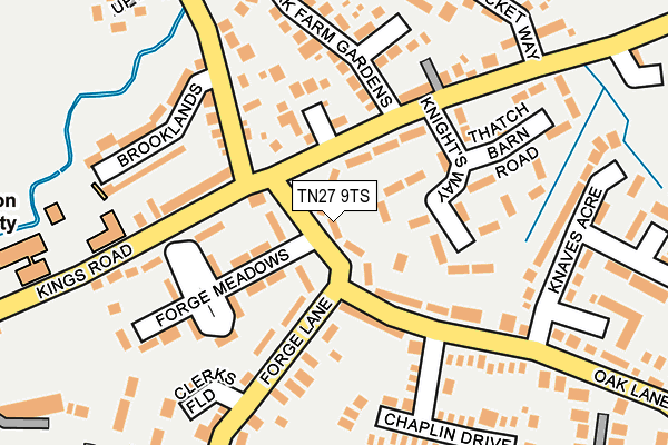 TN27 9TS map - OS OpenMap – Local (Ordnance Survey)