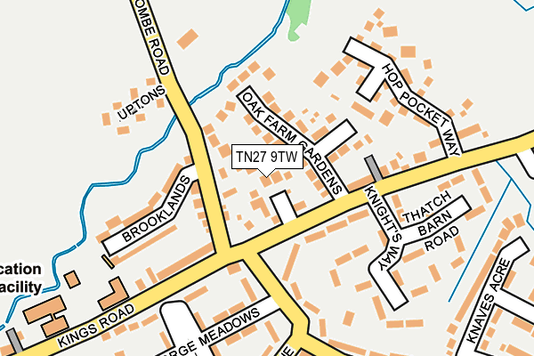 TN27 9TW map - OS OpenMap – Local (Ordnance Survey)