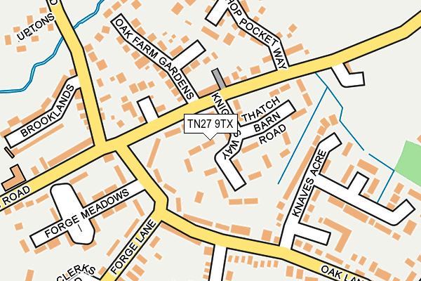 TN27 9TX map - OS OpenMap – Local (Ordnance Survey)