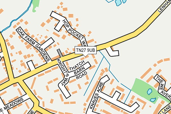 TN27 9UB map - OS OpenMap – Local (Ordnance Survey)