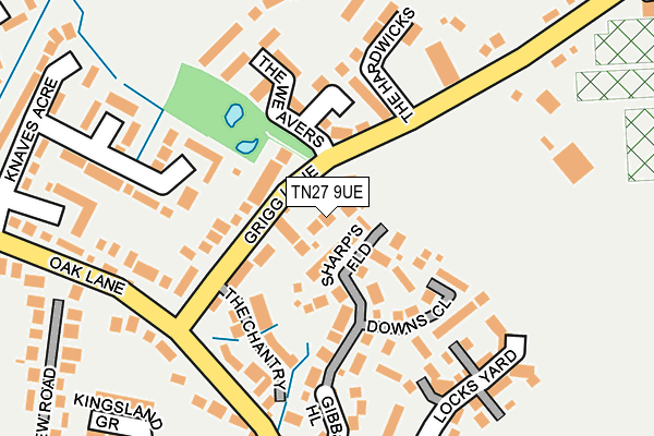 TN27 9UE map - OS OpenMap – Local (Ordnance Survey)