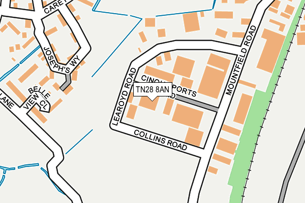 TN28 8AN map - OS OpenMap – Local (Ordnance Survey)