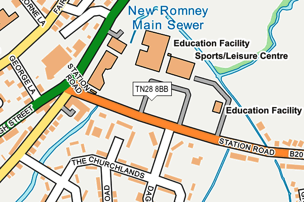 TN28 8BB map - OS OpenMap – Local (Ordnance Survey)