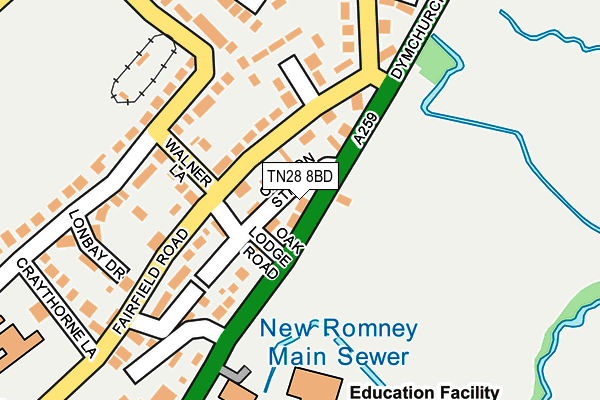 TN28 8BD map - OS OpenMap – Local (Ordnance Survey)