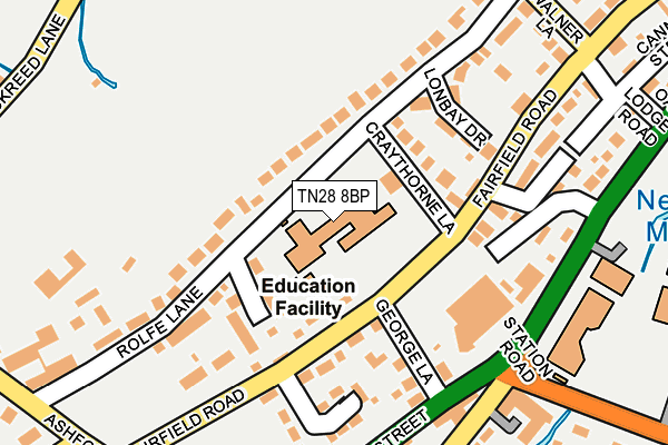 TN28 8BP map - OS OpenMap – Local (Ordnance Survey)
