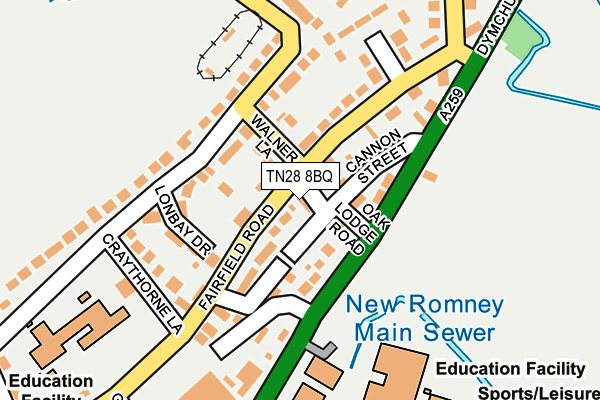 TN28 8BQ map - OS OpenMap – Local (Ordnance Survey)