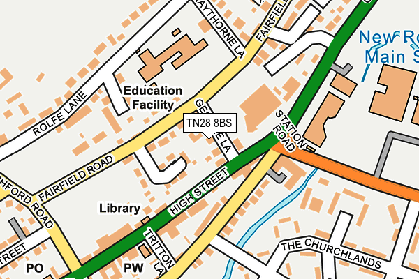 TN28 8BS map - OS OpenMap – Local (Ordnance Survey)