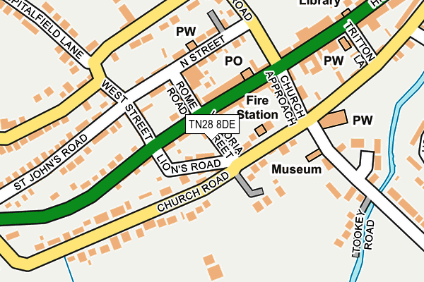 TN28 8DE map - OS OpenMap – Local (Ordnance Survey)