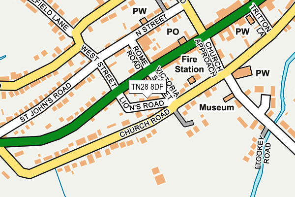 TN28 8DF map - OS OpenMap – Local (Ordnance Survey)