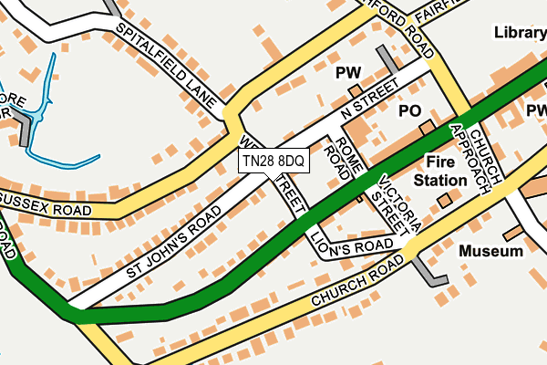 TN28 8DQ map - OS OpenMap – Local (Ordnance Survey)