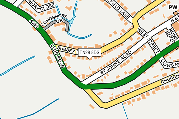 TN28 8DS map - OS OpenMap – Local (Ordnance Survey)